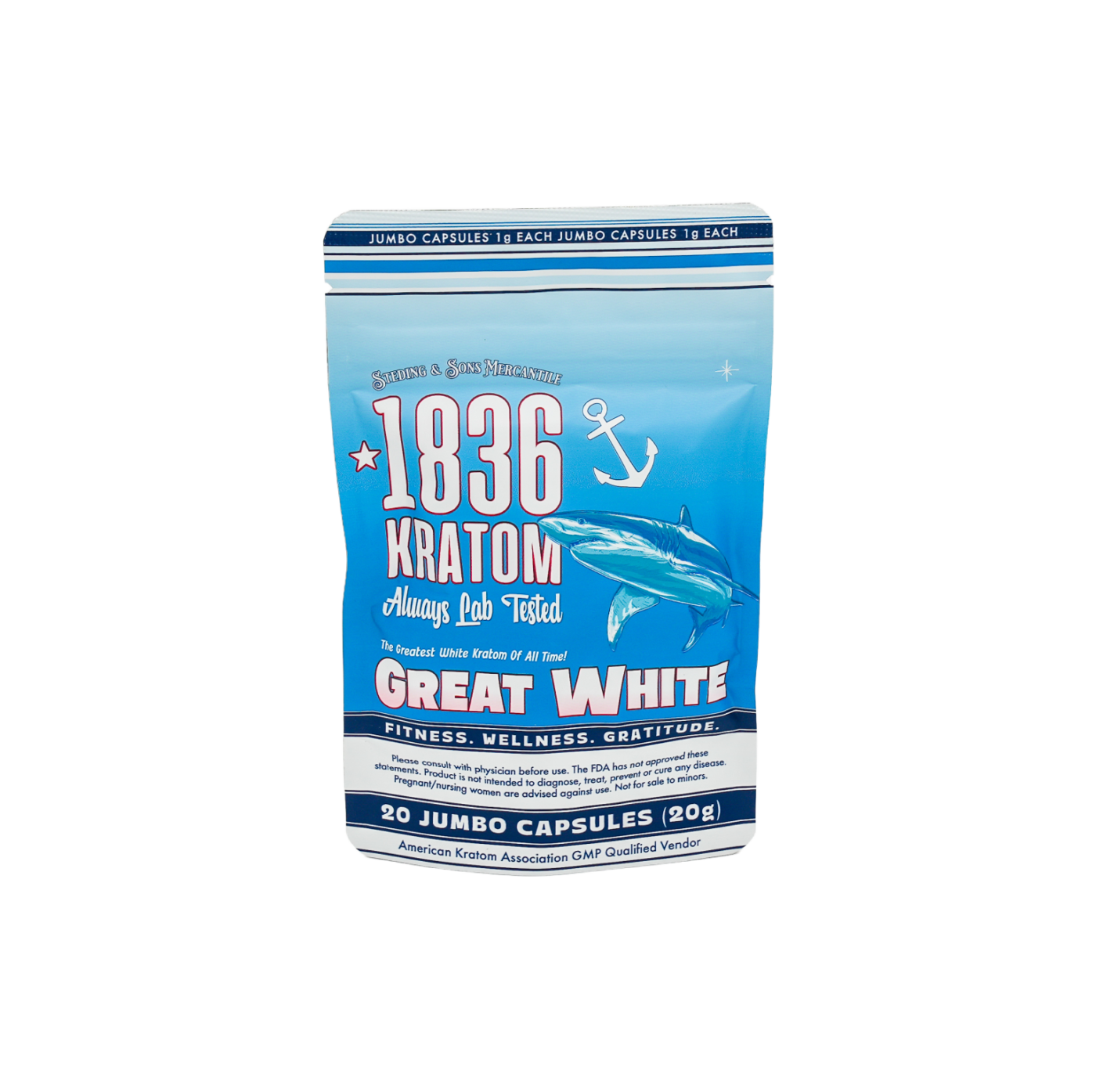 1836 Kratom 20 Count Caps