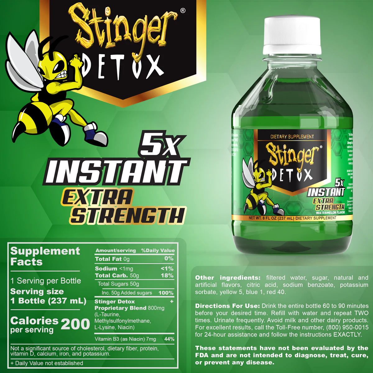 Stinger Detox Extra Strength 5X - Watermelon