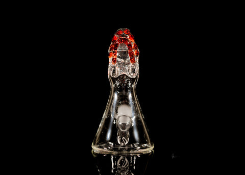 Enuff Glass - Trex Beaker Clear W/ Colored Teeth