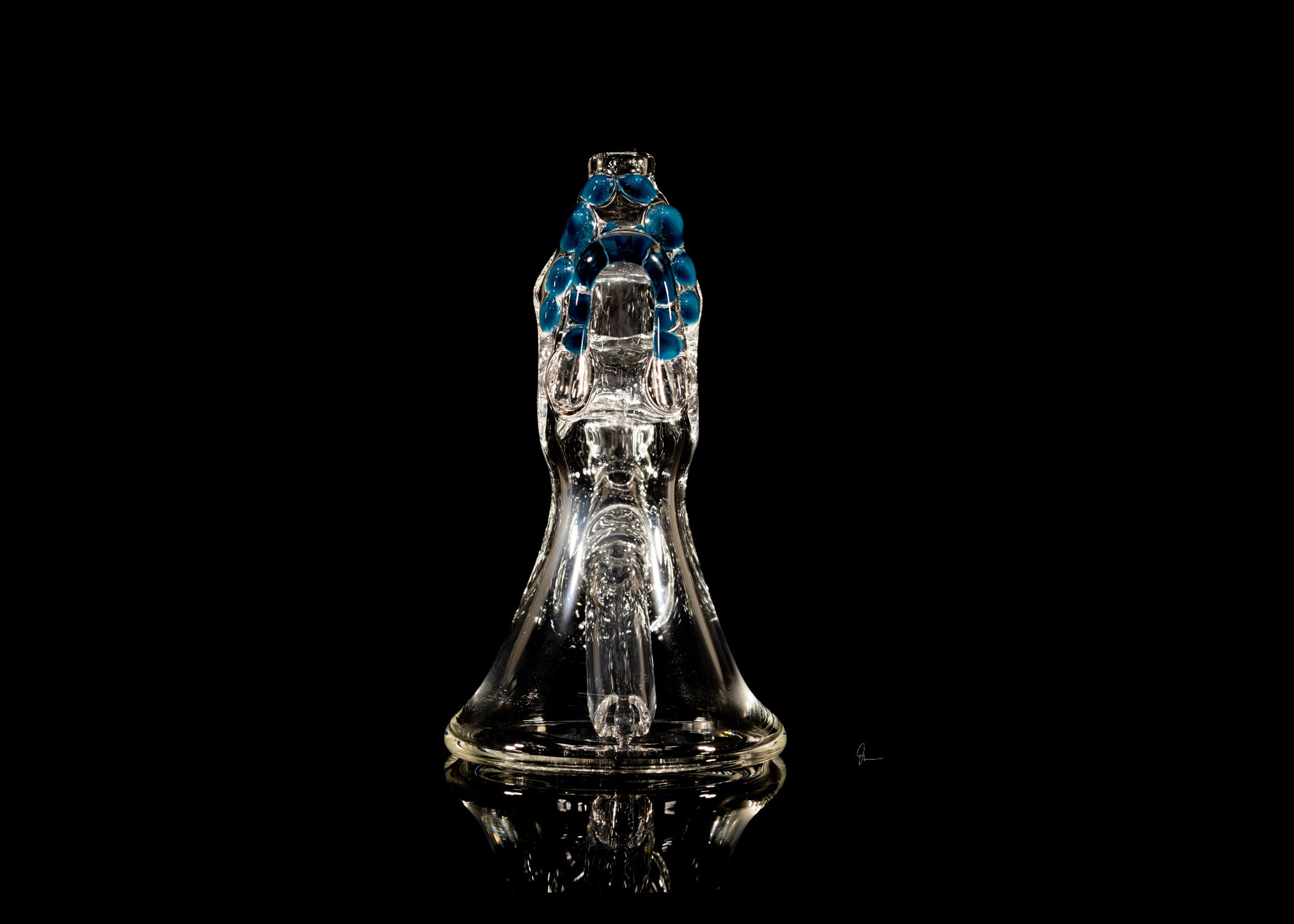 Enuff Glass - Trex Beaker Clear W/Colored Teeth